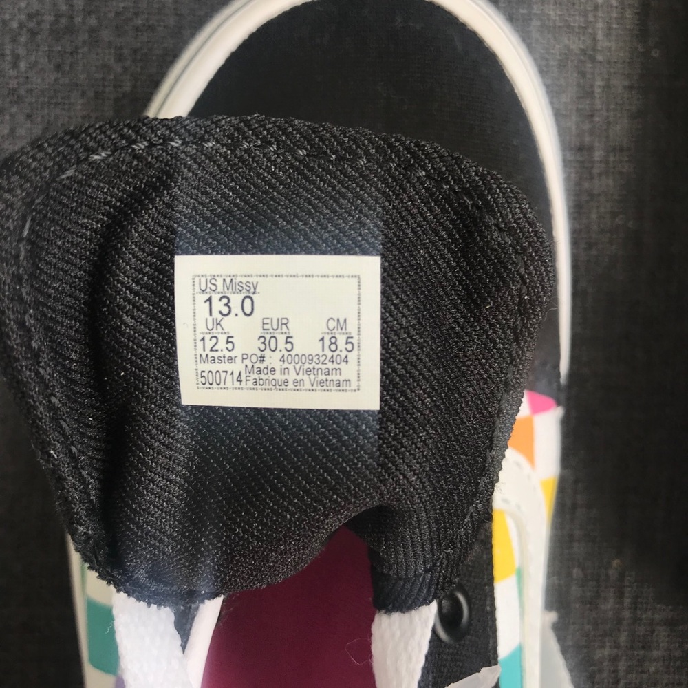 Vans rainbow checkerboard sneakers